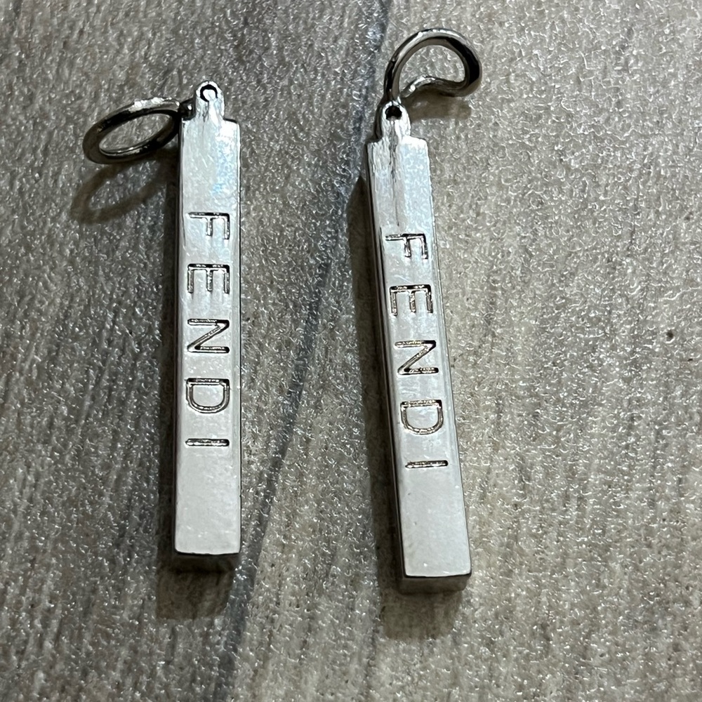 Fendi Silver zipper pulls